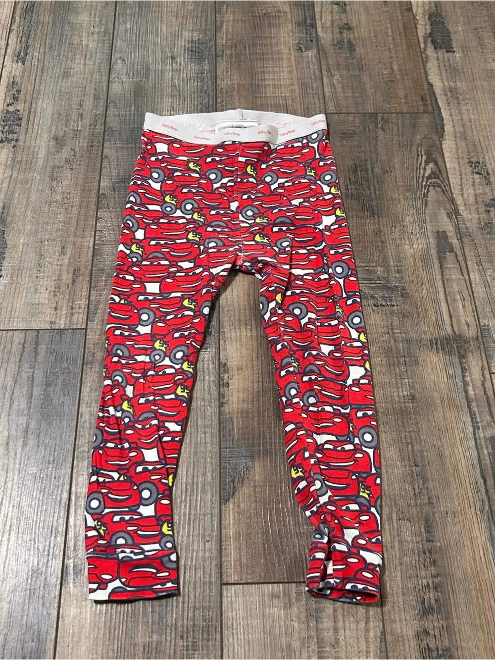 baby GAP Pixar Boys Pajama Pant Lightning McQueen Cars Print Cotton Size 3 Years